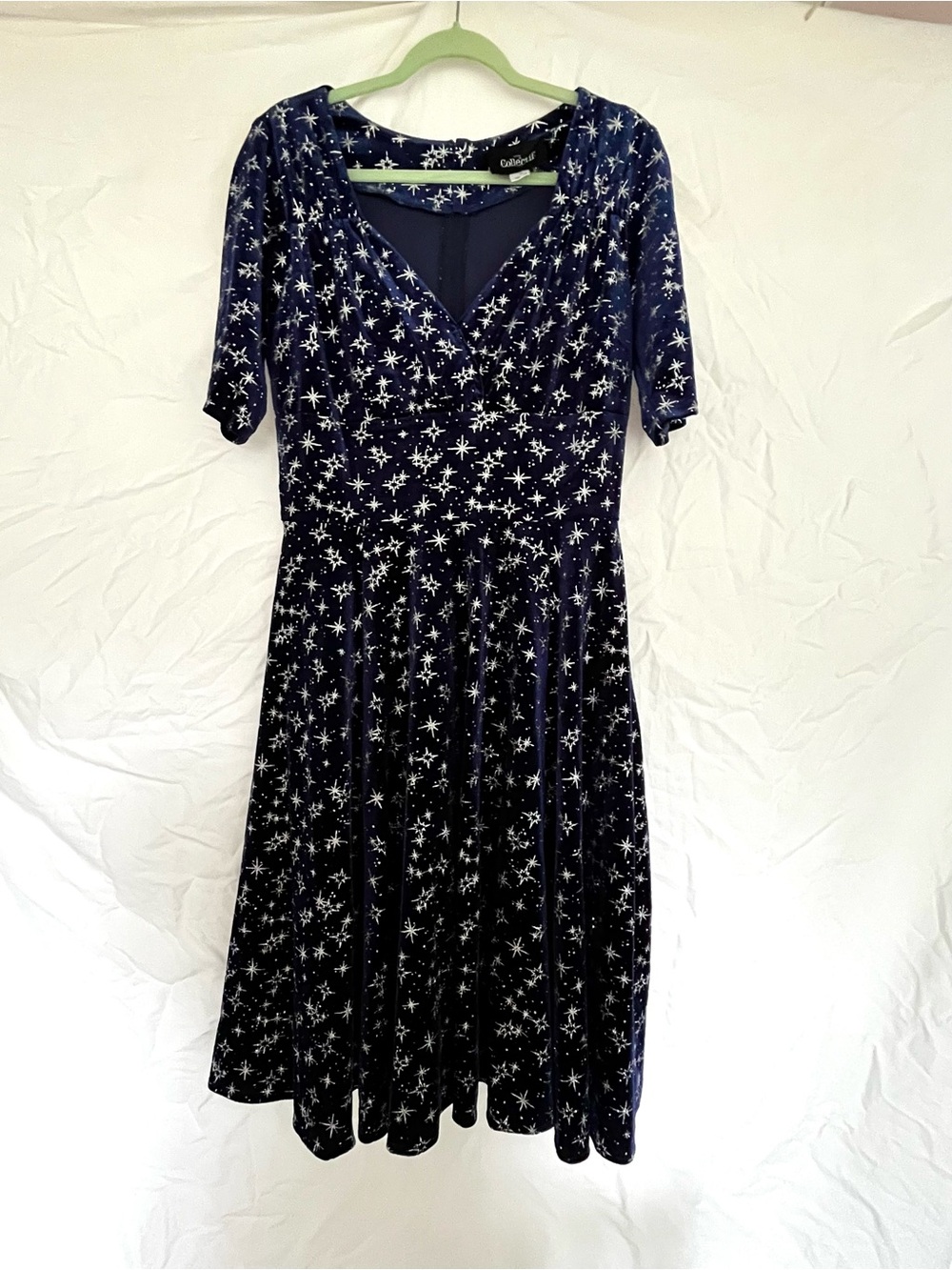 Dark Velvet blue swing dress